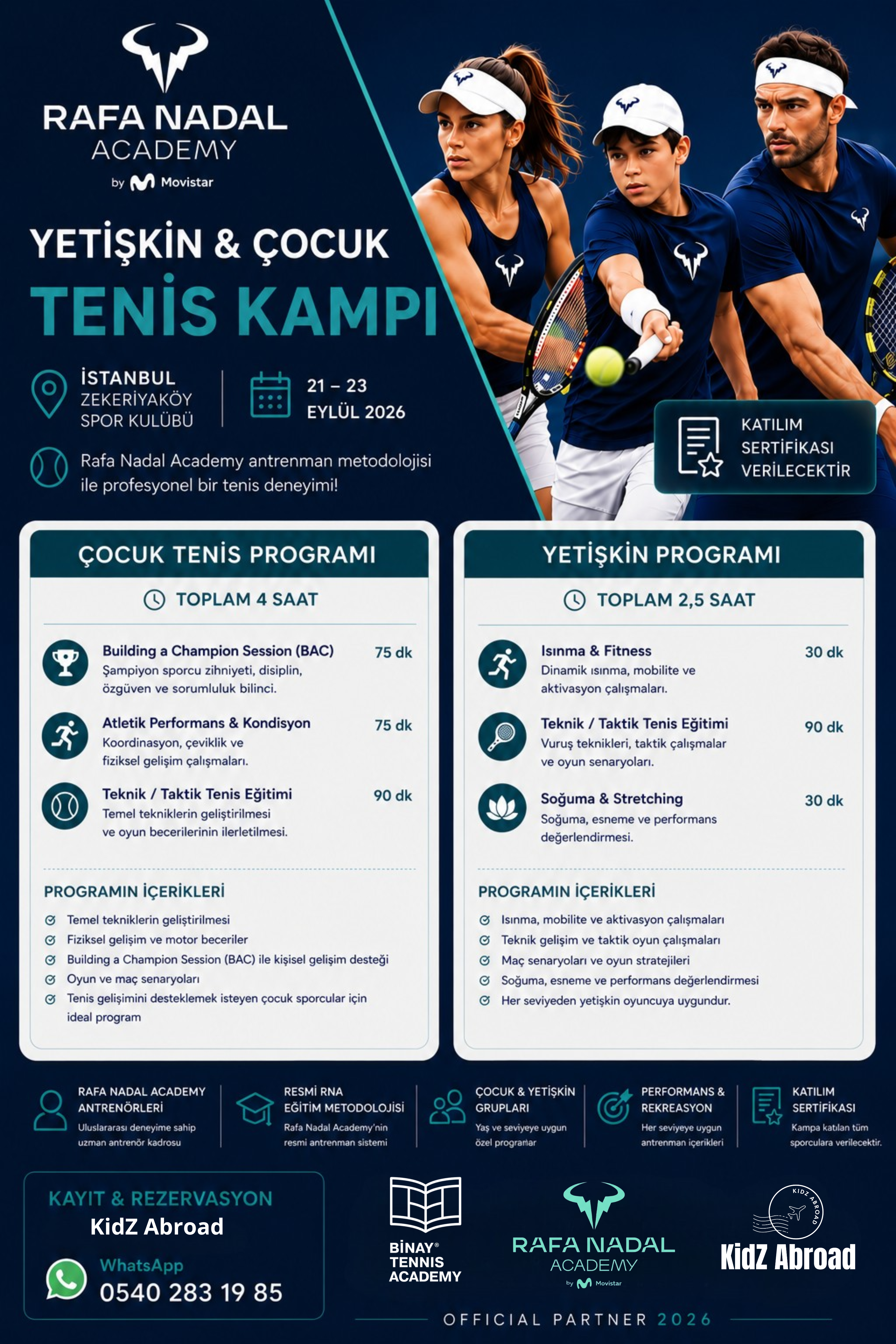 Rafa Nadal Akademi Tenis Kampı - Istanbul